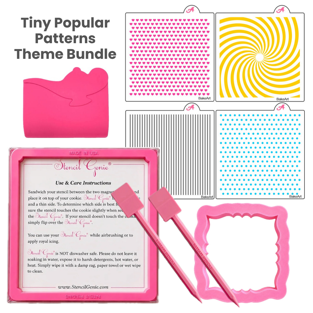 Tiny Popular Patterns Stencil Theme Bundle bakeartstencils