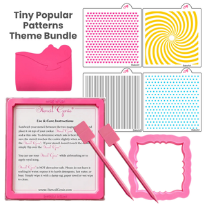 Tiny Popular Patterns Stencil Theme Bundle bakeartstencils