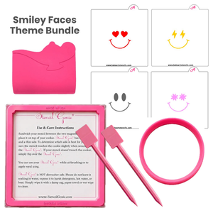 Smiley Faces Stencil Theme Bundle bakeartstencil