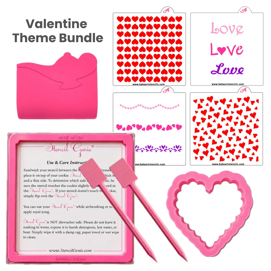 Valentine Stencils Theme Bundle bakeartstencil