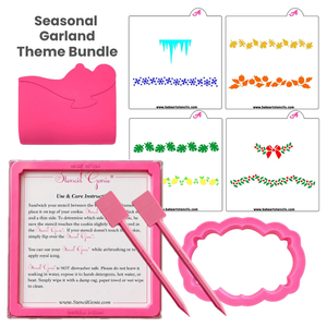 Seasonal Garland Stencil Themed Bundle bakeartstencil