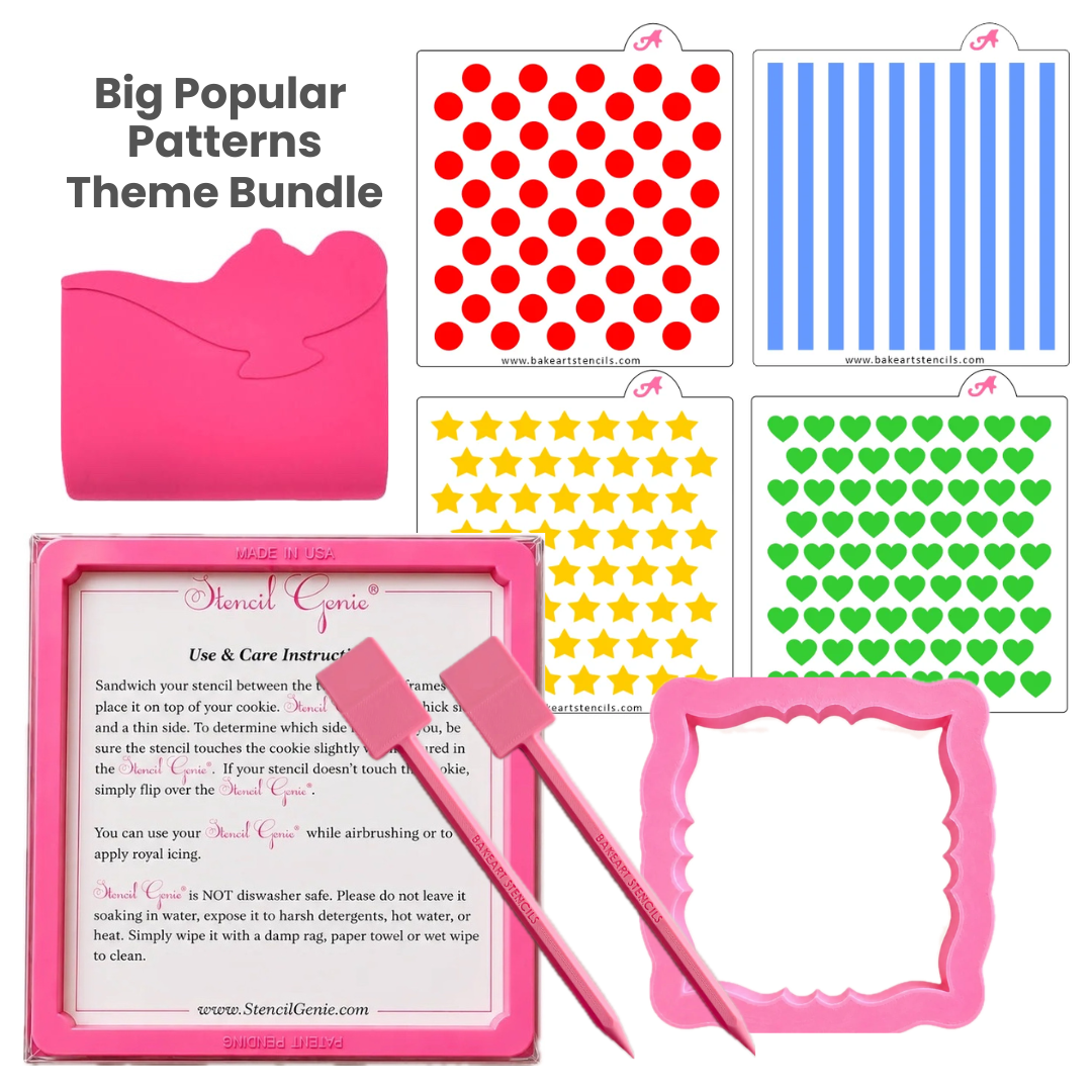 Big Popular Pattern Stencil Theme Bundle bakeartstencil