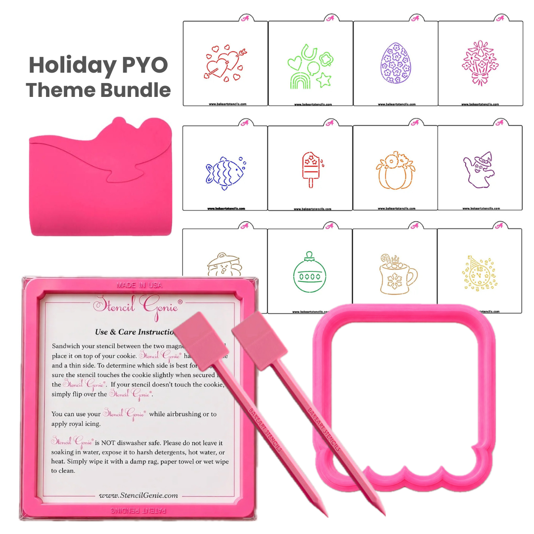 Holiday PYO Stencil Theme Bundle bakeartstencil