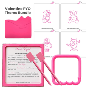 Valentine PYO Stencils Theme Bundle bakeartstencils