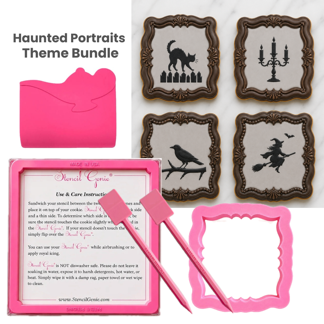 Haunted Portraits Stencil Theme Bundle bakeartstencil