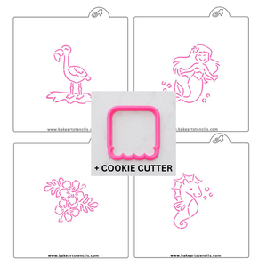 Summer PYO Stencil Theme Bundle bakeartstencil