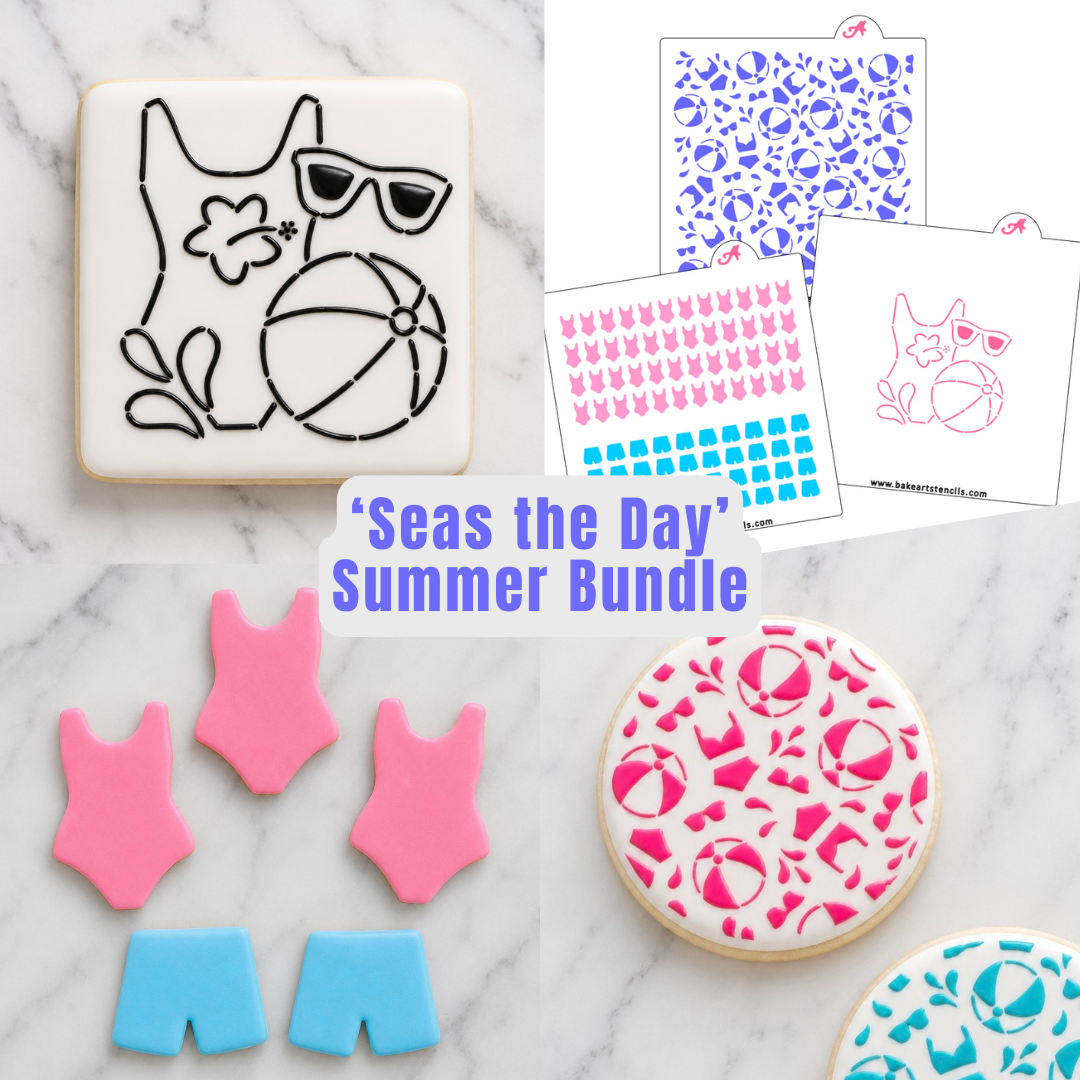 Seas the Day 3-piece Summer Stencil Set bakeartstencil