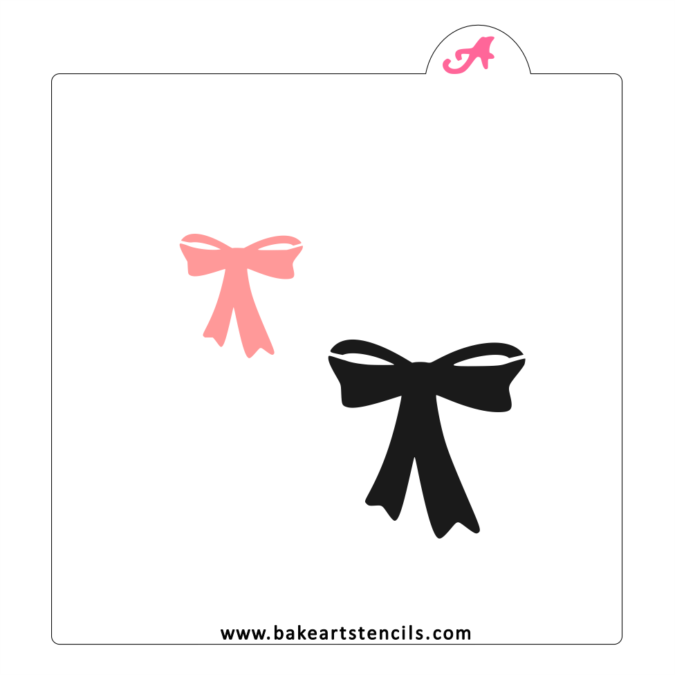 Coquette Bow Cookie Stencil bakeartstencil