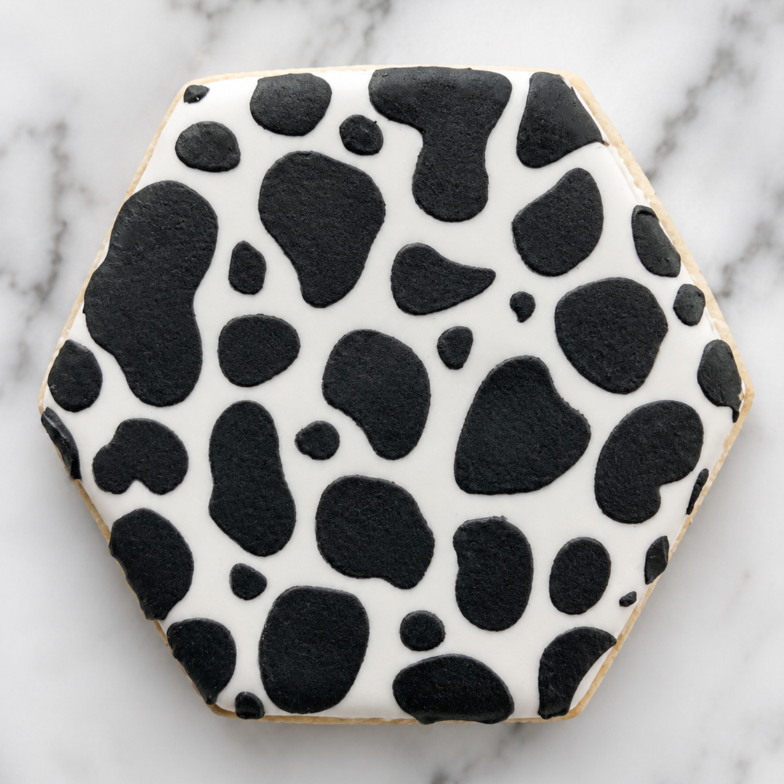 Cow Print Cookie Stencil bakeartstencil