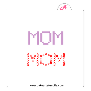 Cross Stitch Mom Cookie Stencil bakeartstencil