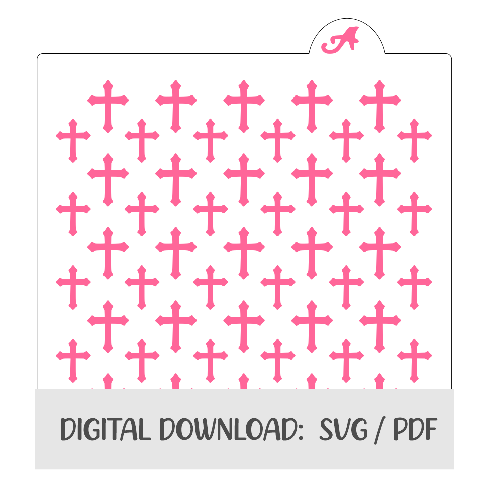 Crosses Pattern Digital Download bakeartstencils
