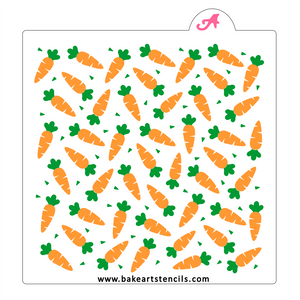 Crunchy Carrots Cookie Stencil bakeartstencils