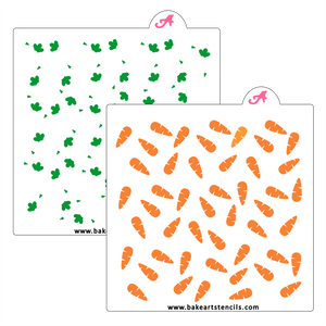 Crunchy Carrots Cookie Stencil bakeartstencils
