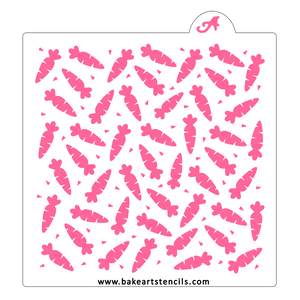 Crunchy Carrots Cookie Stencil bakeartstencils