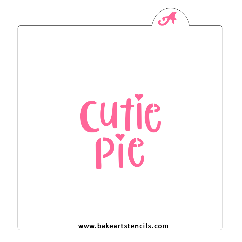 Cutie Pie Cookie Stencil bakeartstencil