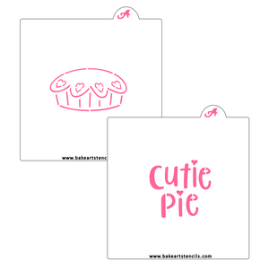 Cutie Pie Cutter/Stencil Set bakeartstencil