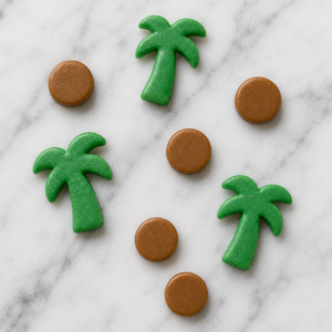 Palm Tree and Coconut Sprinkles Stencil bakeartstencil