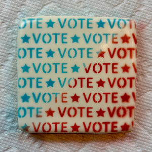Vote Repeat Cookie Stencil bakeartstencil