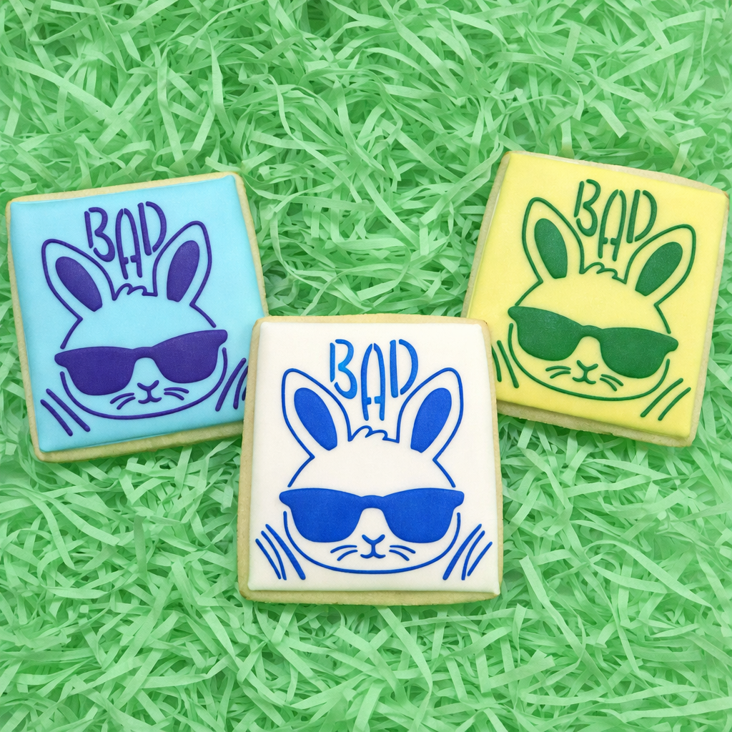 Bad Bunny Cookie Stencil bakeartstencil