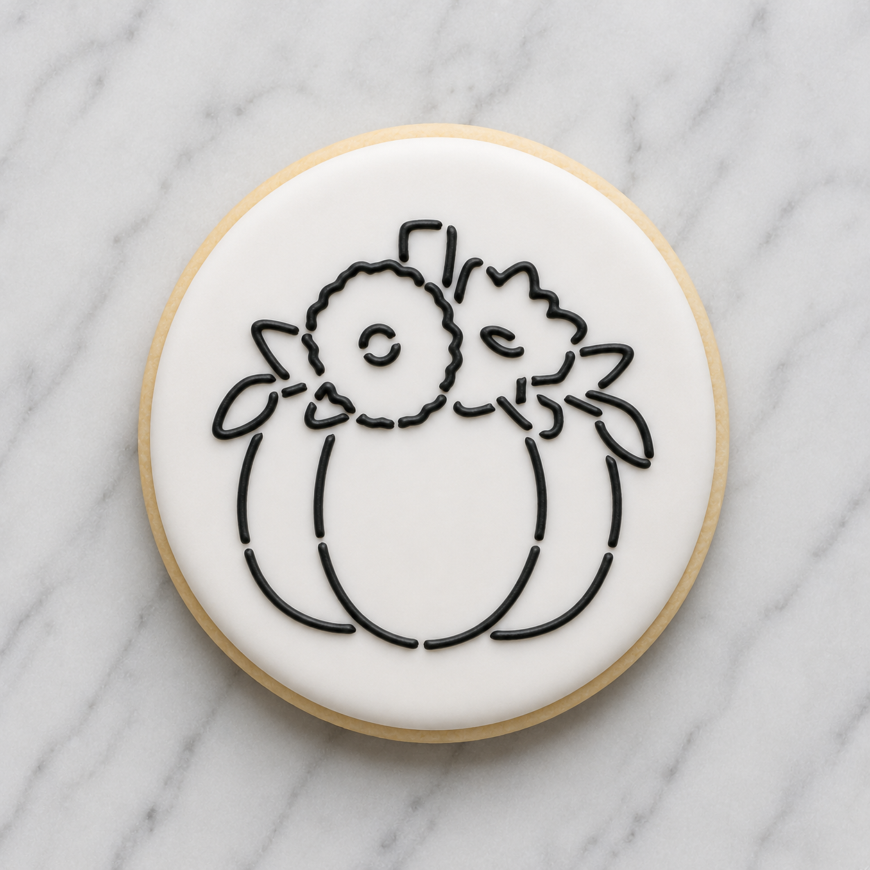 Floral Pumpkin PYO Cookie Stencil bakeartstencil