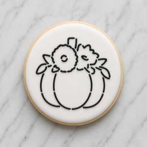 Floral Pumpkin PYO Cookie Stencil bakeartstencil