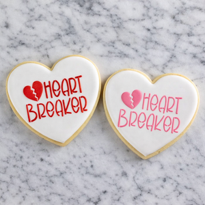 Heart Breaker Cookie Stencil bakeartstencils