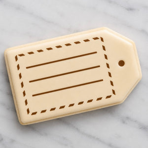 Luggage Tag Cookie Stencil bakeartstencil