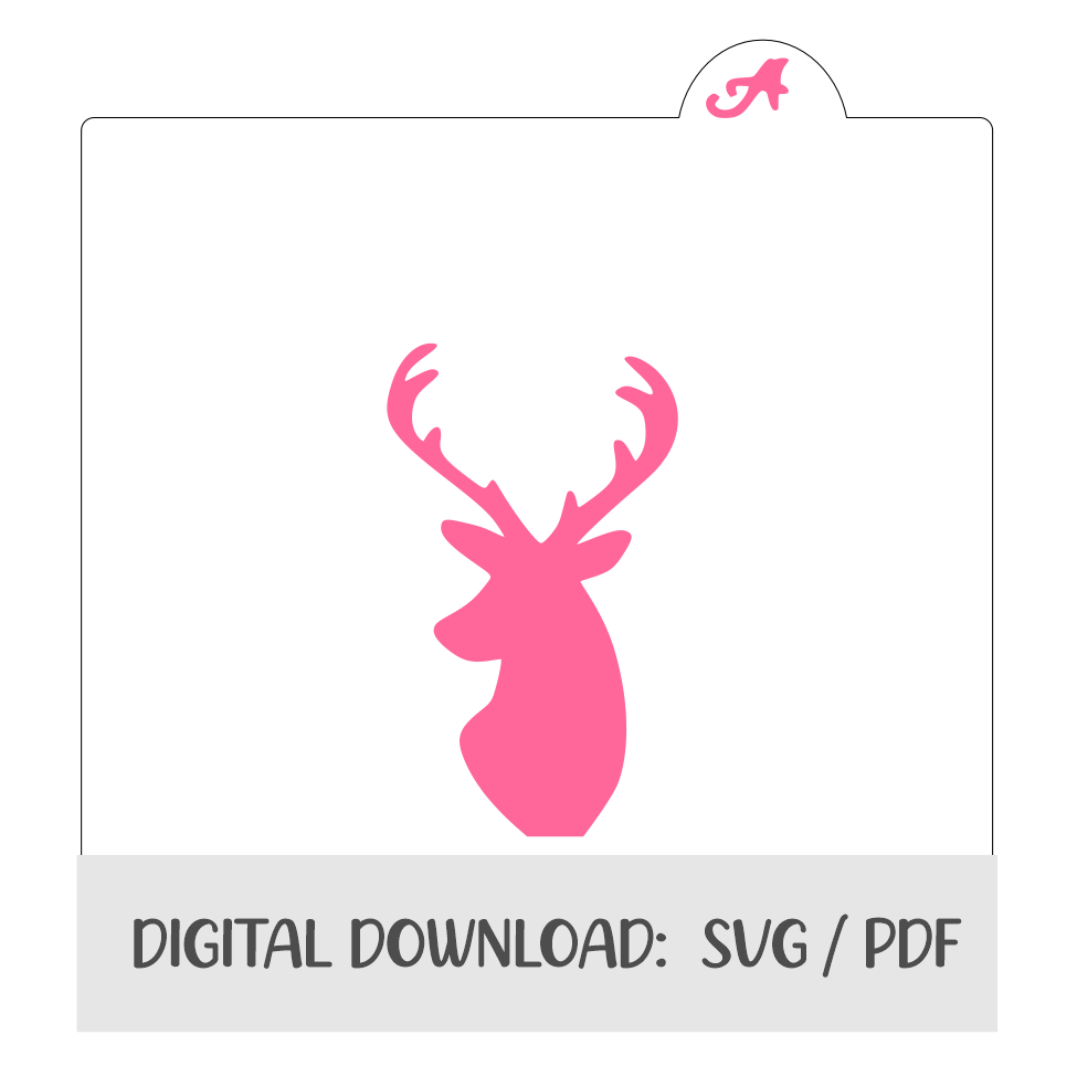 Deer Bust Digital Download bakeartstencils