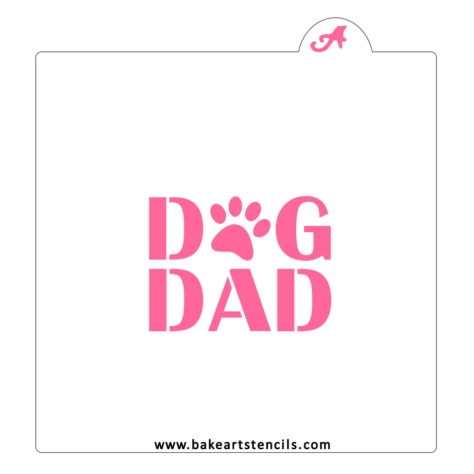 Dog Dad Cookie Stencil bakeartstencil