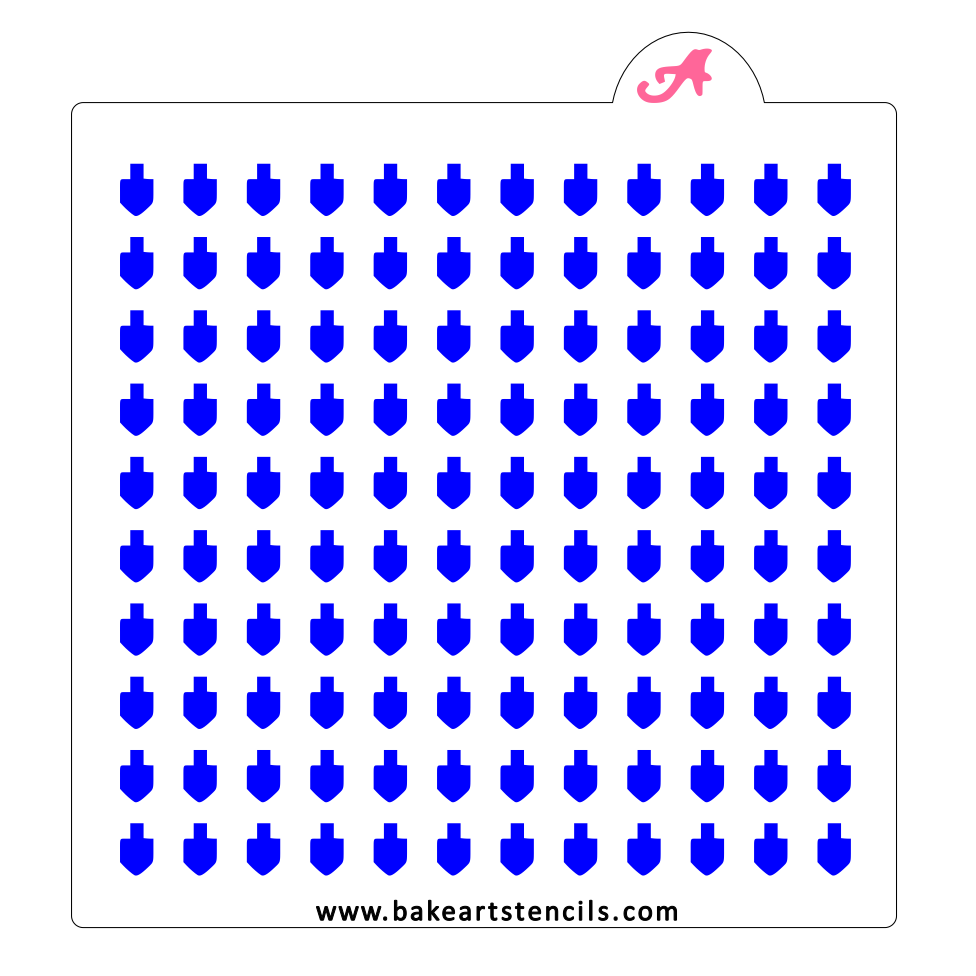 Dreidel Sprinkles Stencil bakeartstencil