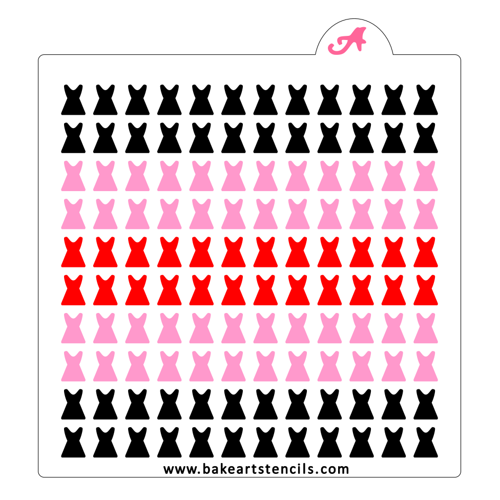 Dress Sprinkles Stencil bakeartstencil