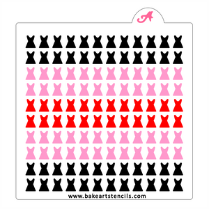 Dress Sprinkles Stencil bakeartstencil