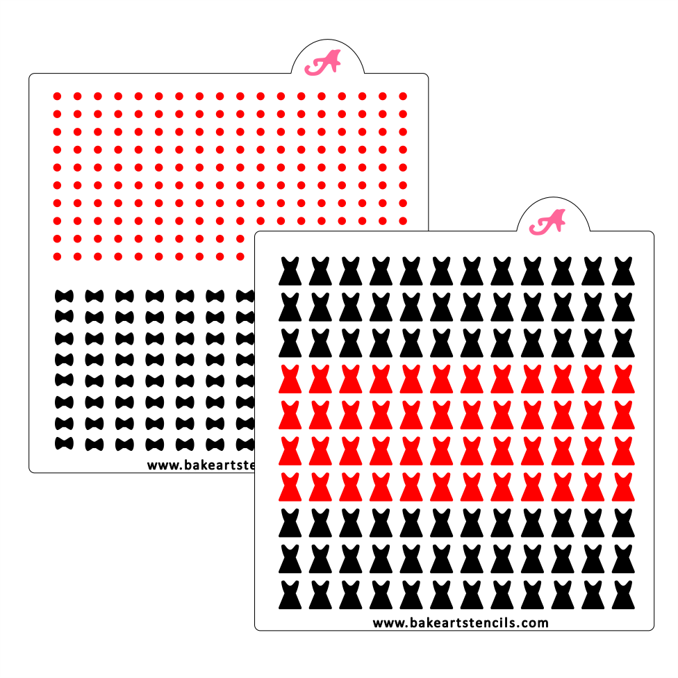 Dress Sprinkles Stencil bakeartstencil