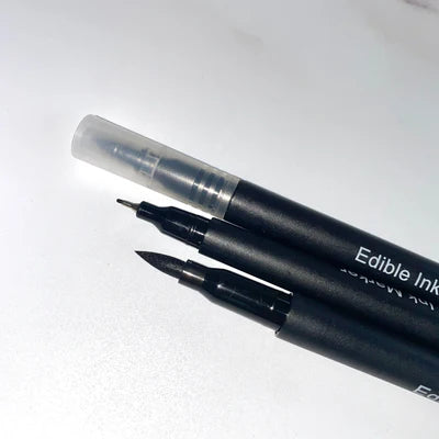 Dual Tip Edible Ink Marker - Black bakeartstencil