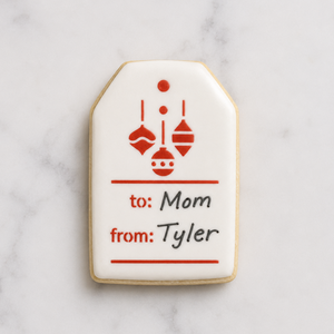 Ornament Gift Tag Cookie Stencil bakeartstencil