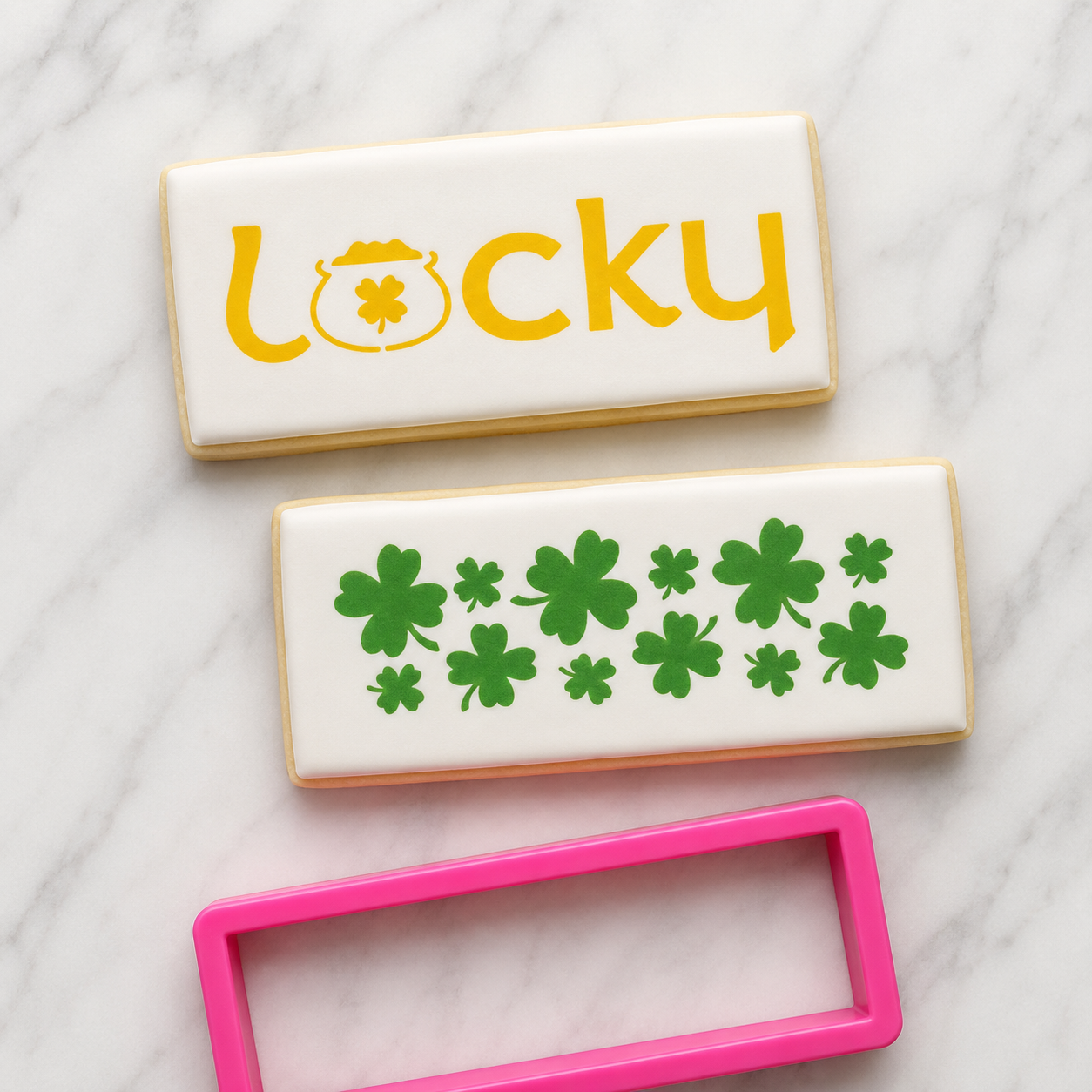 Lucky Stack Stick Cookie Stencil bakeartstencil