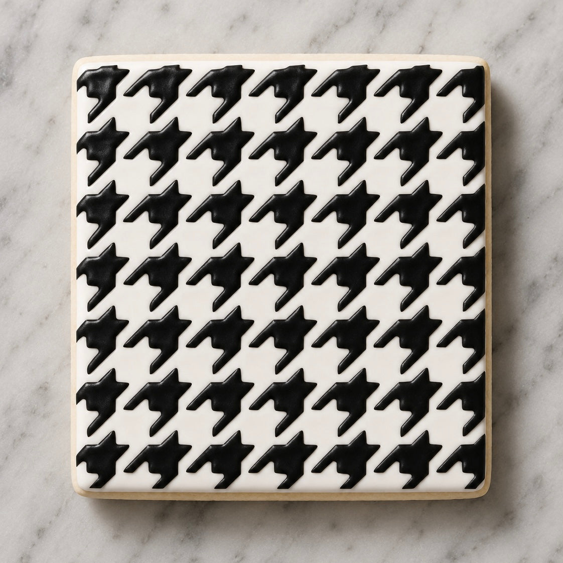 Small Houndstooth Pattern Stencil bakeartstencil