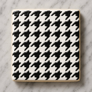 Small Houndstooth Pattern Stencil bakeartstencil