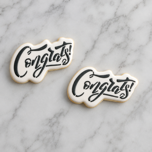 Fancy Congrats Cookie Cutter/Stencil bakeartstencil