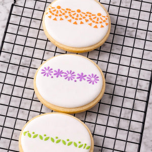 Fiesta Edger Cookie Stencil bakeartstencil
