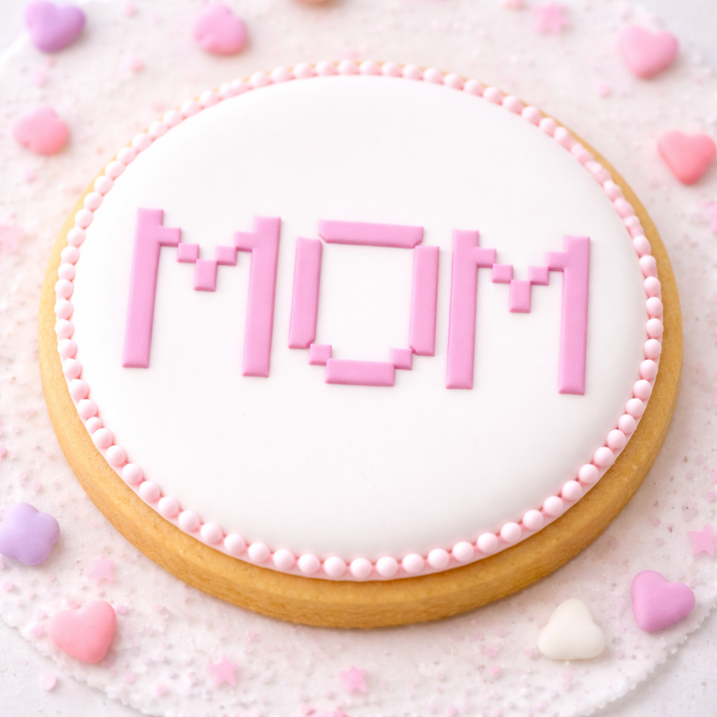 Cross Stitch Mom Cookie Stencil bakeartstencil