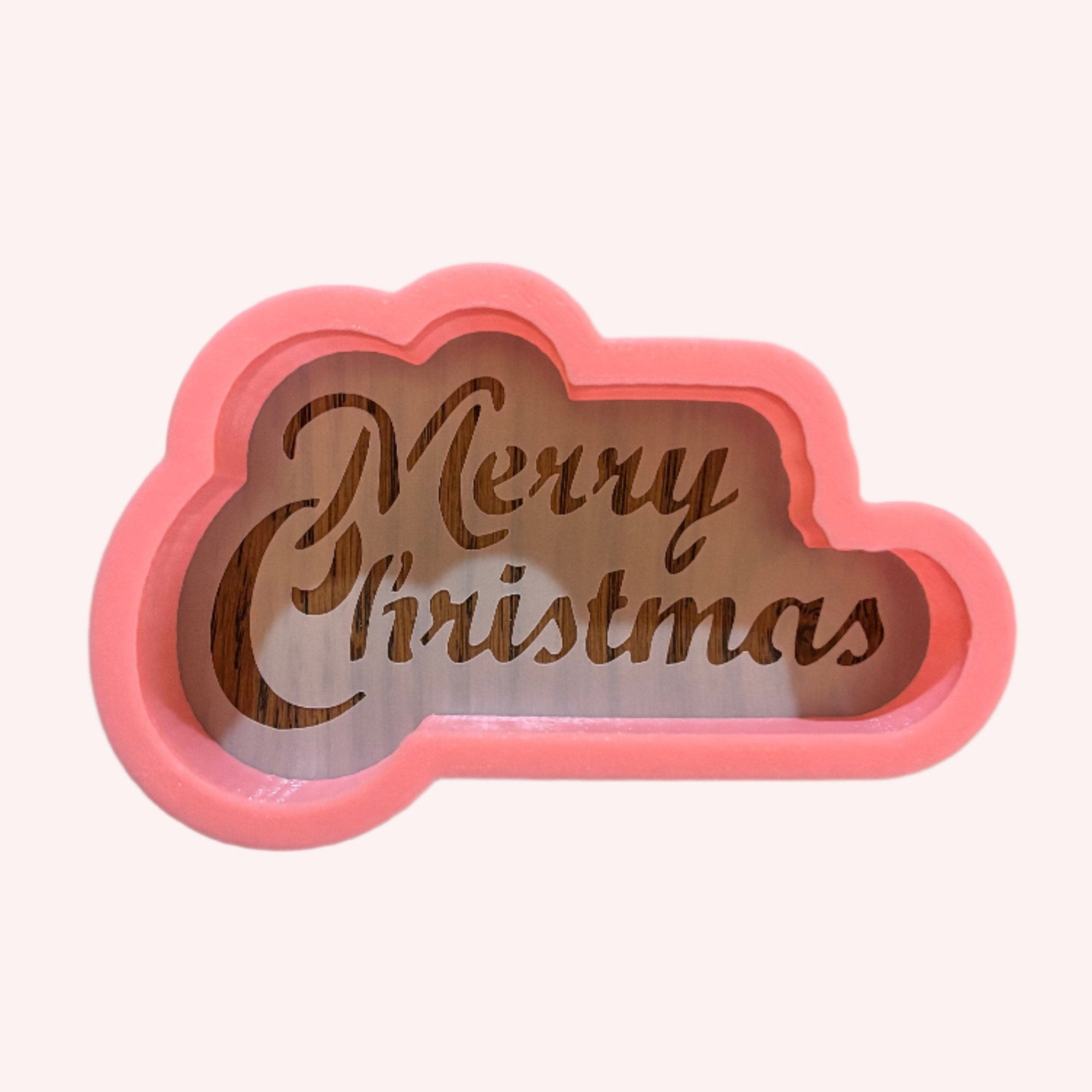 Merry Christmas Cookie Cutter and Stencil, 2 piece Set for decorating sugar cookies.