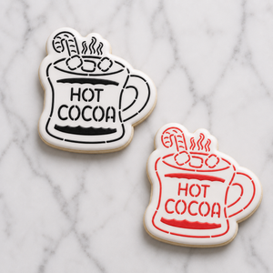 Hot Cocoa Cookie Cutter/Stencil bakeartstencil