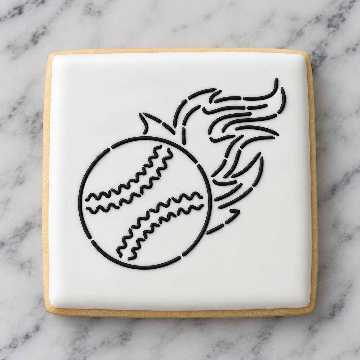 Baseball PYO Stencil bakeartstencil