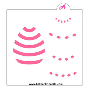 Easter Egg Cookie Stencil with Cutter bakeartstencil