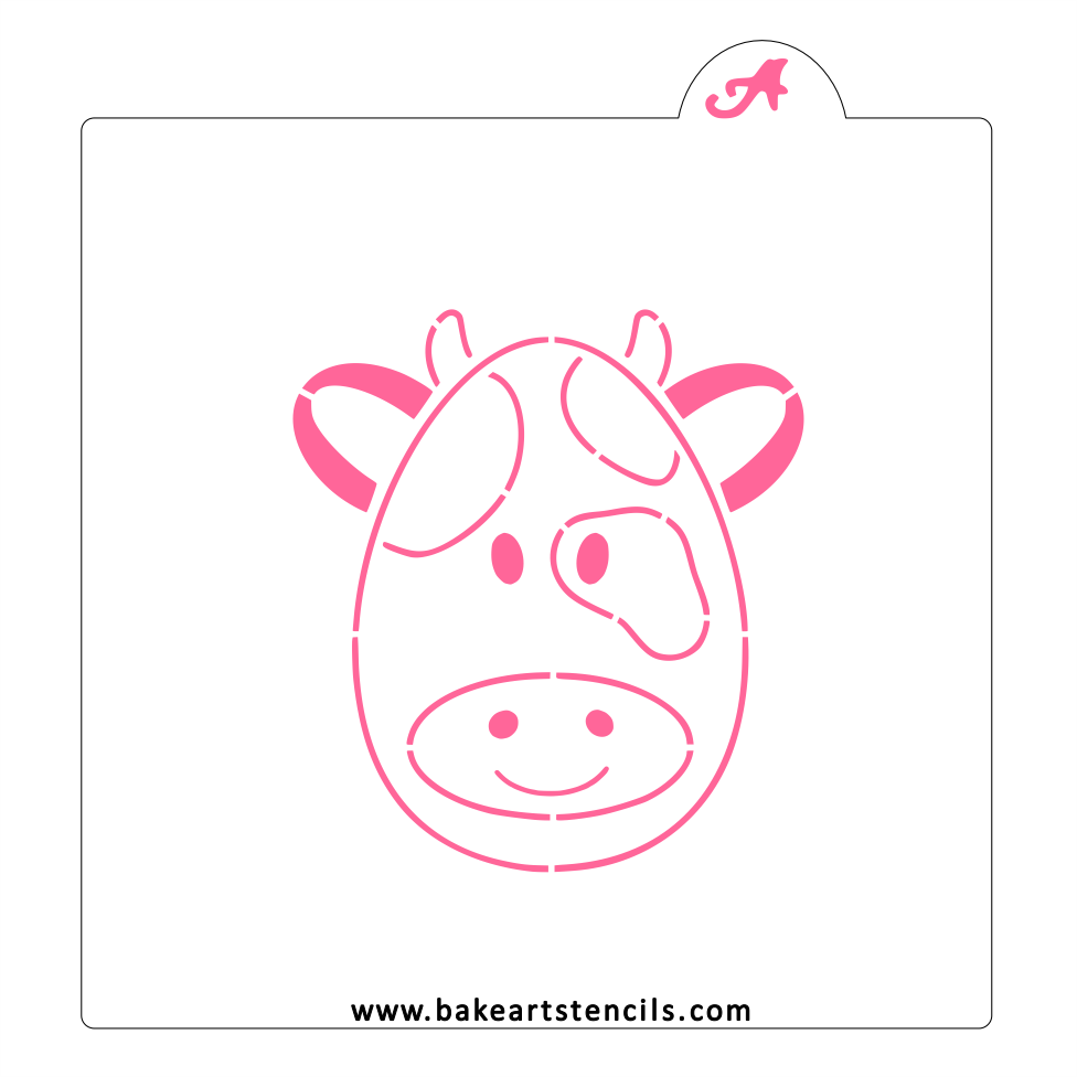 Egg Cow PYO Stencil bakeartstencil