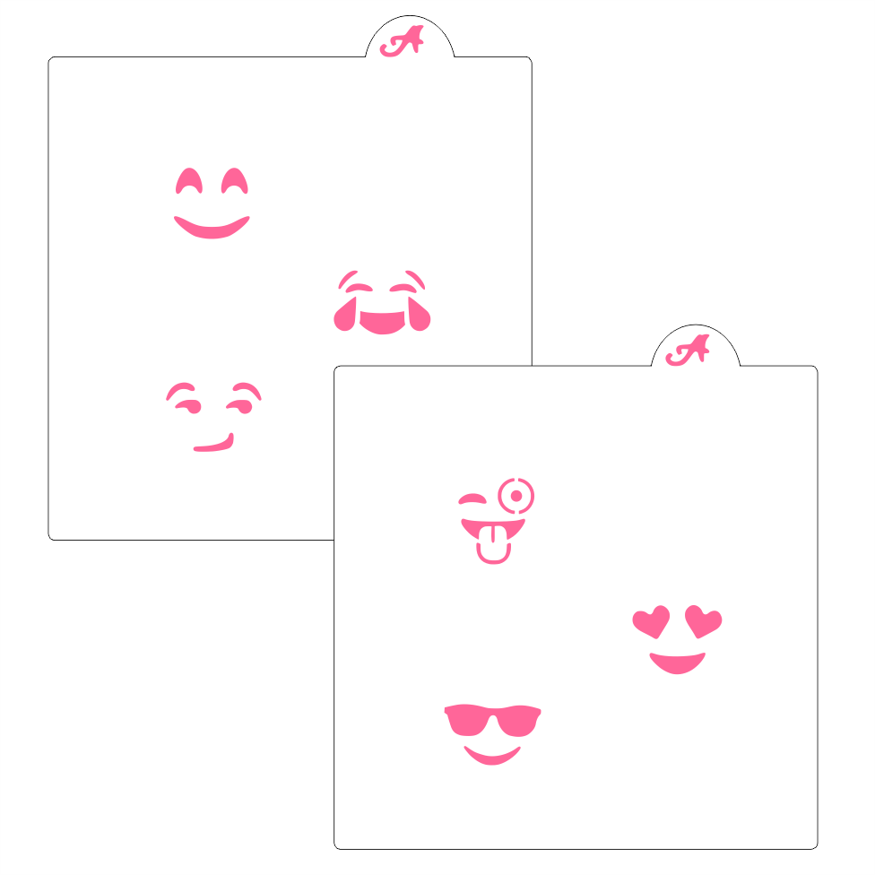 Emoji Oreo & Minis Stencil Set bakeartstencil