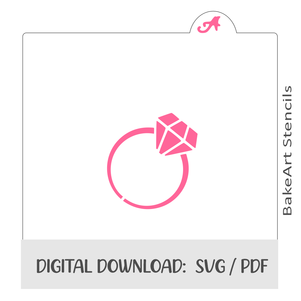 Engagement Ring Digital Download bakeartstencils