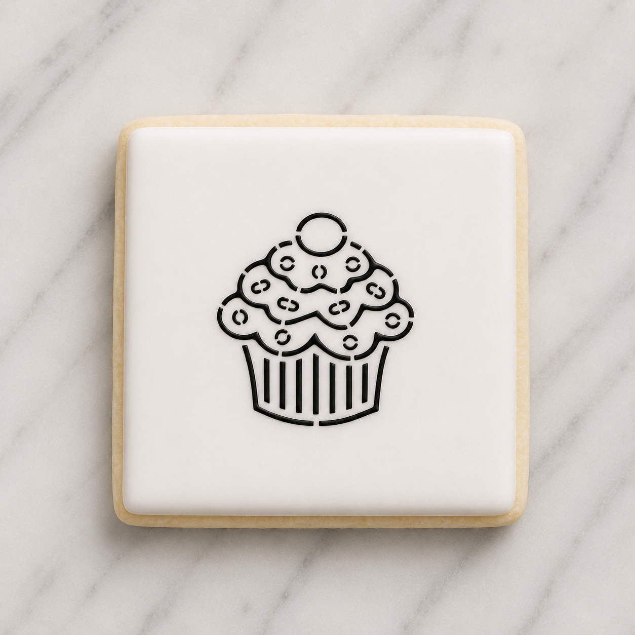 Cupcake PYO Cookie Stencil bakeartstencil