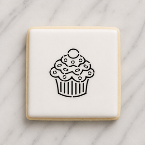 Cupcake PYO Cookie Stencil bakeartstencil